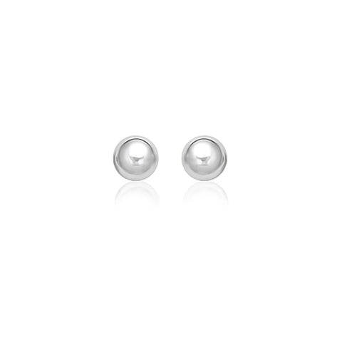 14K White Gold Classic Stud Earrings (10.0 mm)