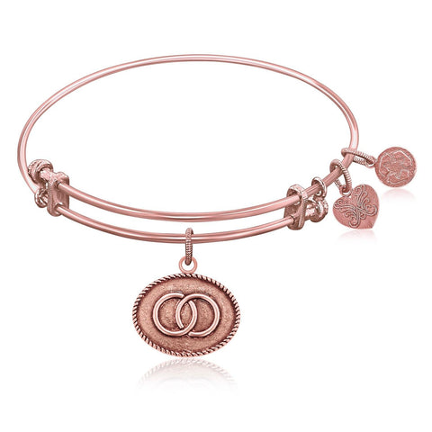 Expandable Bangle in Pink Tone Brass with Unity Strength