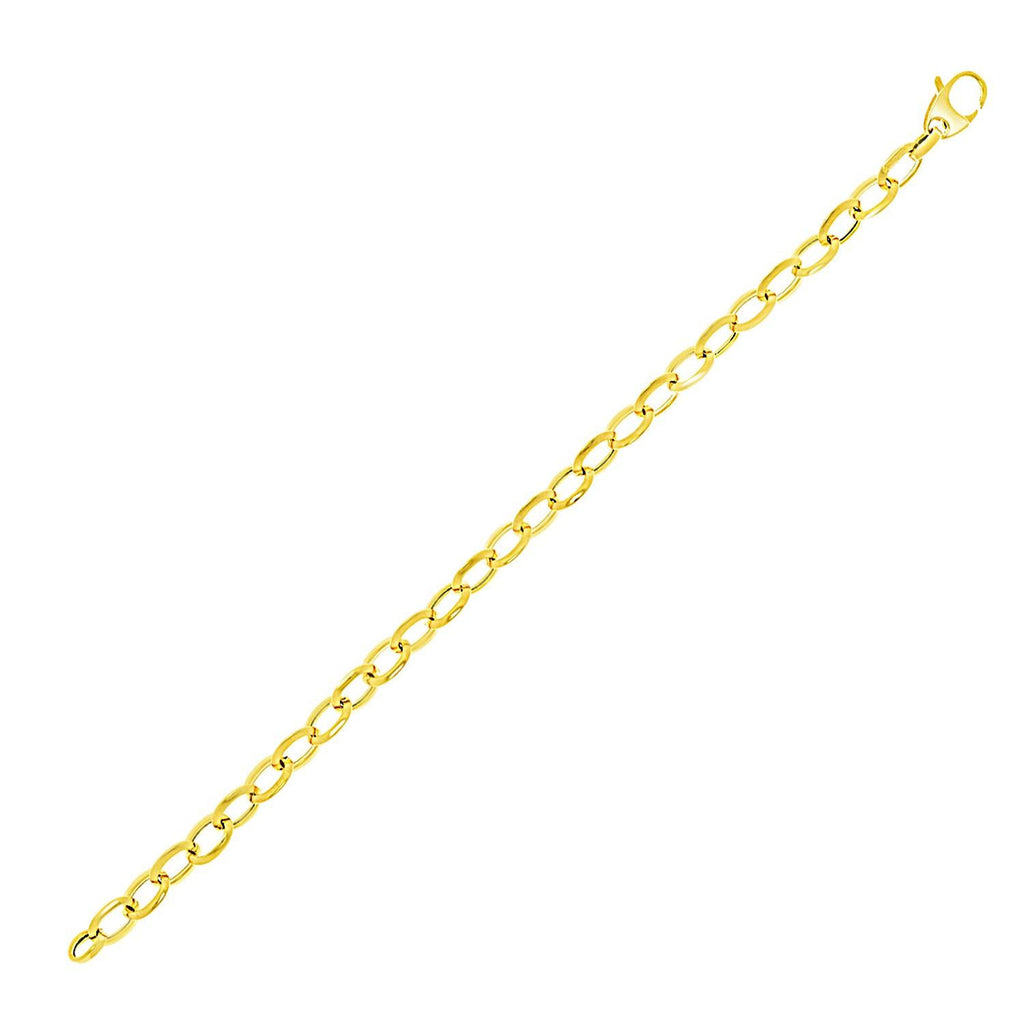 14K Yellow Gold Cable Chain Style Bracelet