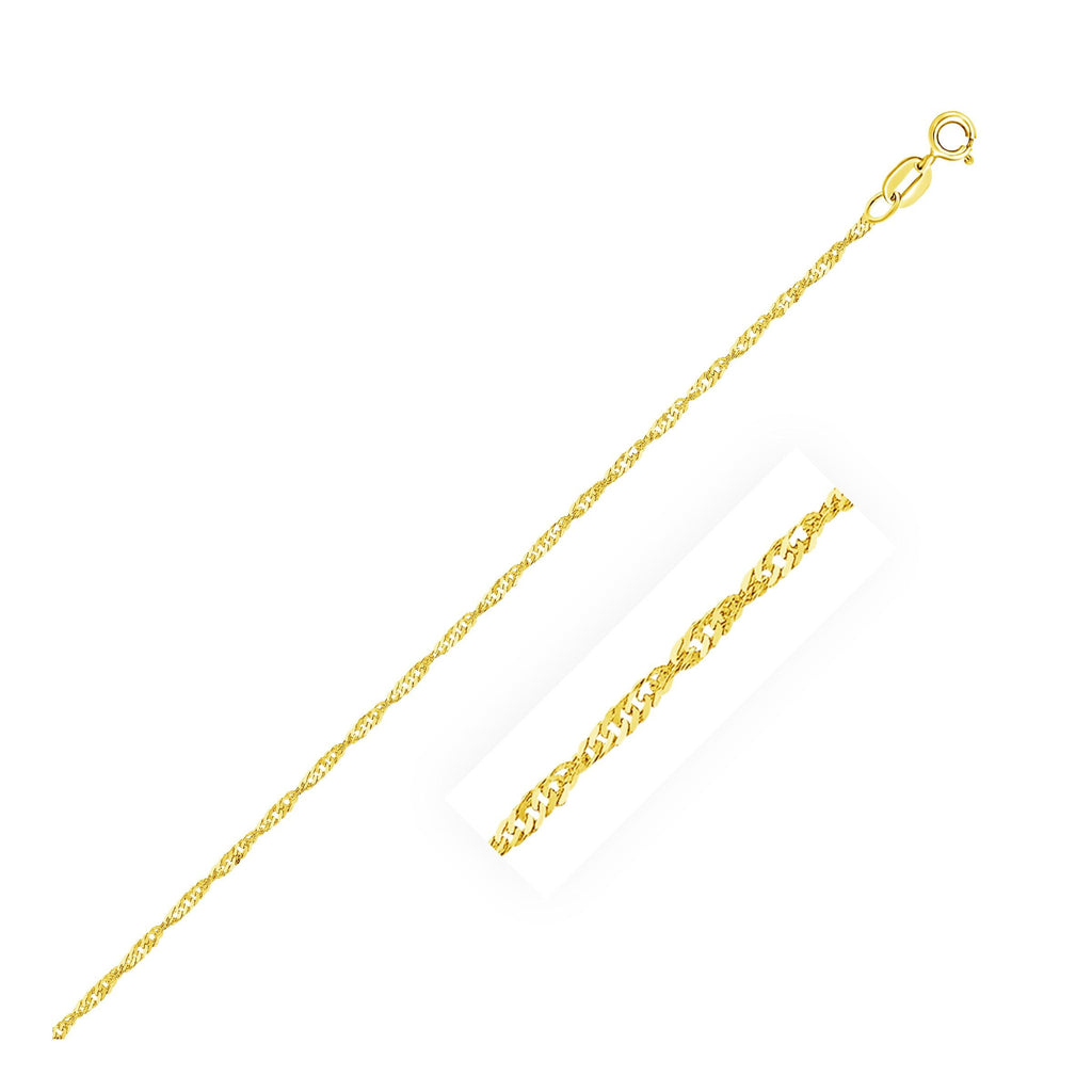 1.5mm 10K Yellow Gold Singapore Chain