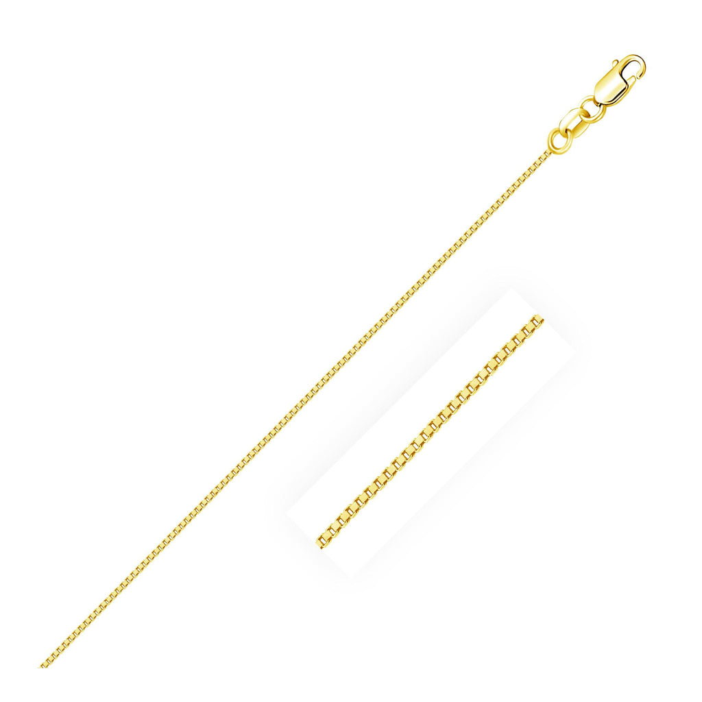 0.6mm 14K Yellow Gold Classic Box Chain