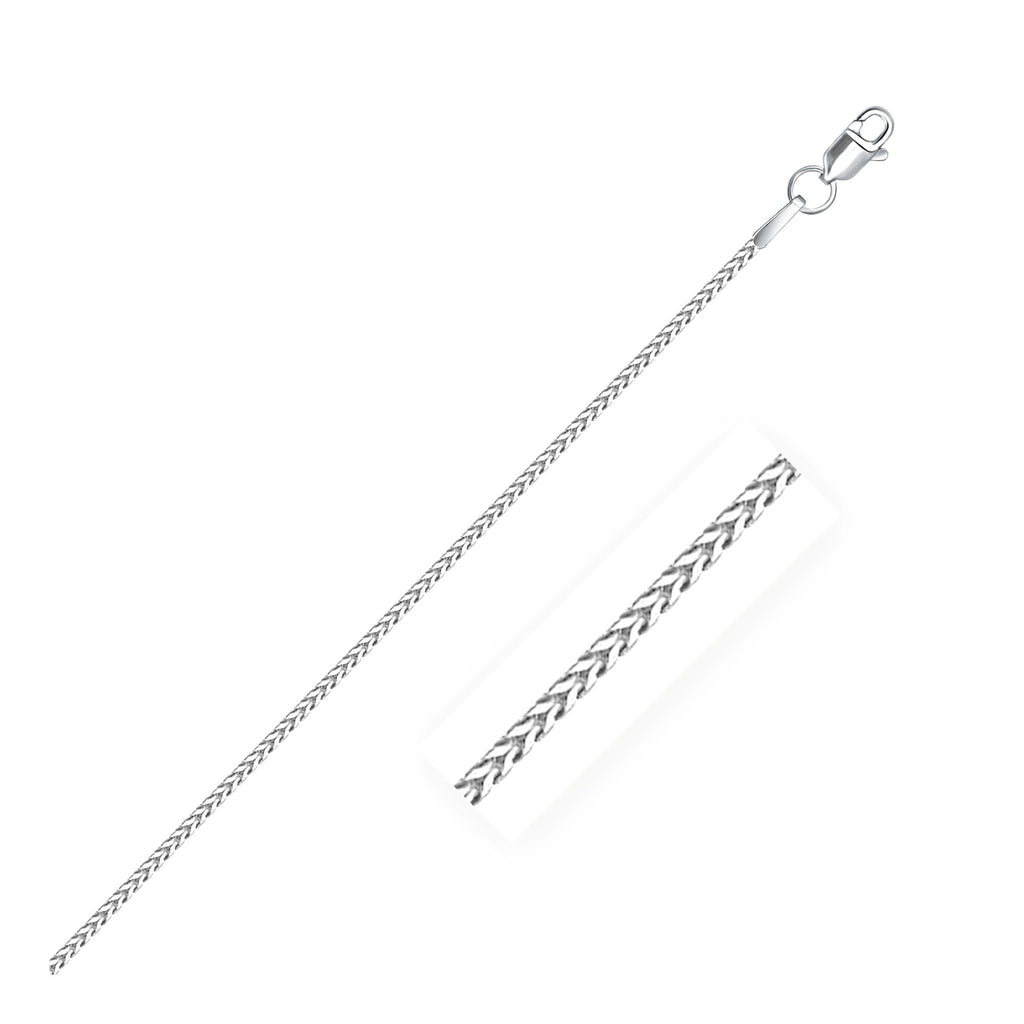 1.2mm 14K White Gold Franco Chain