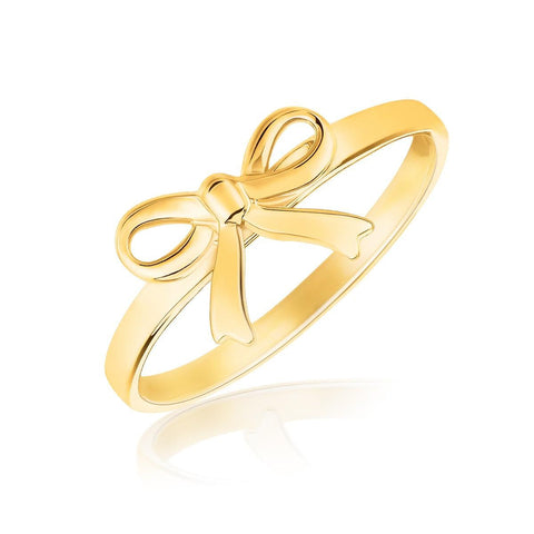 14K Yellow Gold Bow Ring