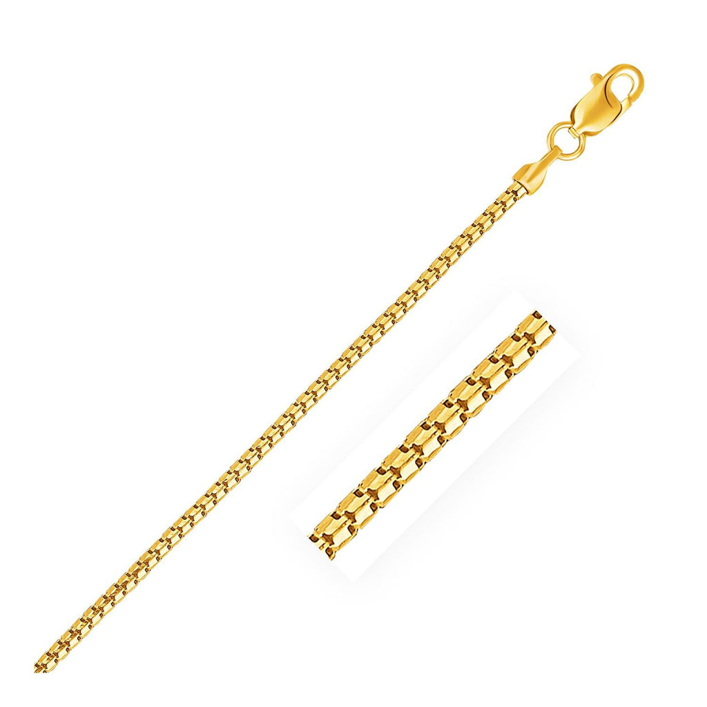 1.3mm 14K Yellow Gold Ice Chain