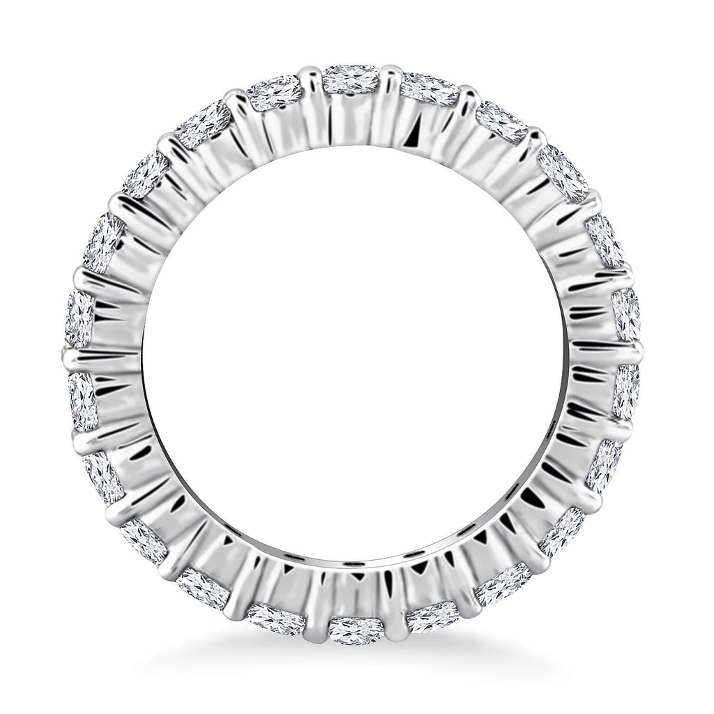 14K White Gold Ageless Round Cut Diamond Eternity Ring