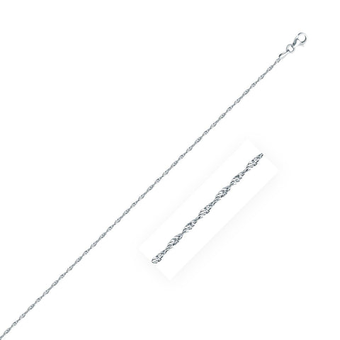 925 Sterling Silver 1.6mm Singapore Style Chain