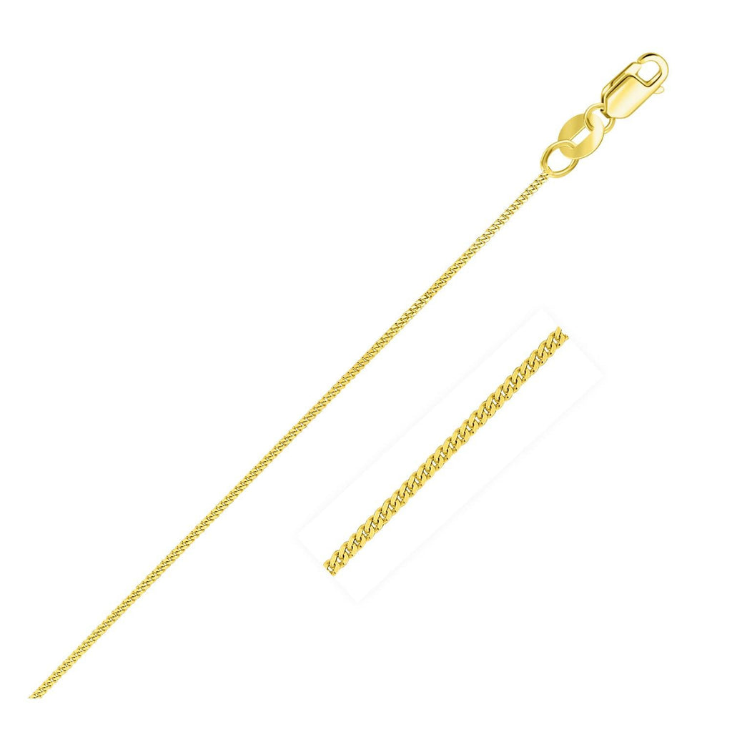 0.9mm 14K Yellow Gold Gourmette Chain