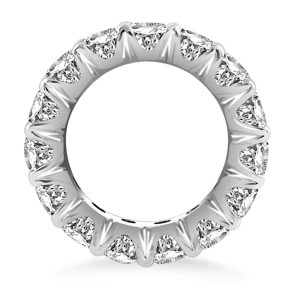 14K White Gold Round Diamond Decorated Eternity Ring