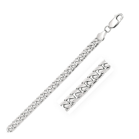 5.8mm 14K White Gold Solid Miami Cuban Bracelet