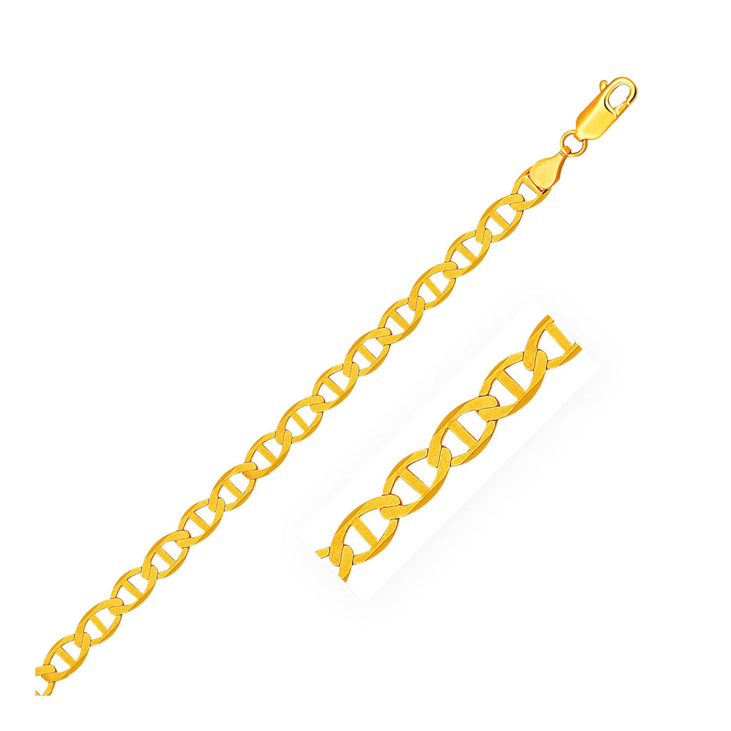 5.5mm 10K Yellow Gold Mariner Link Chain