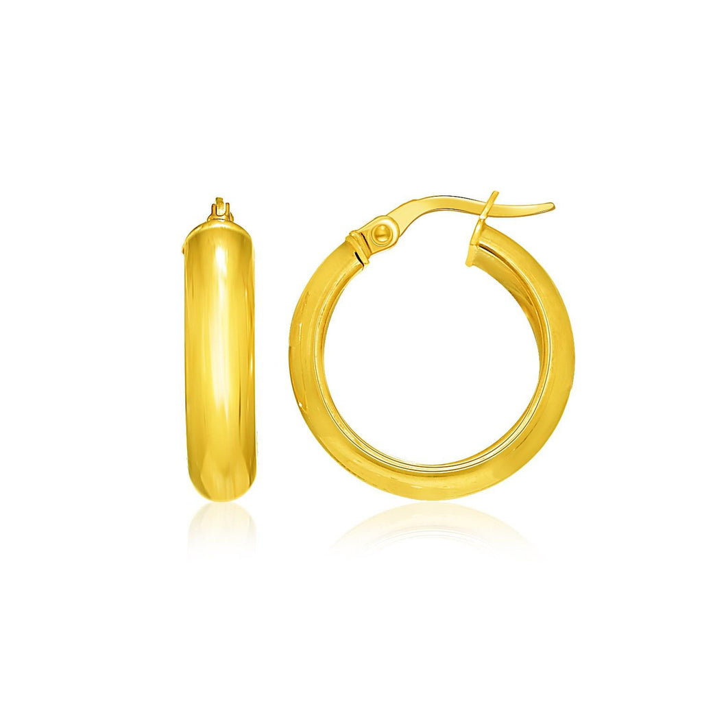 14K Yellow Gold Hoop Style Earrings