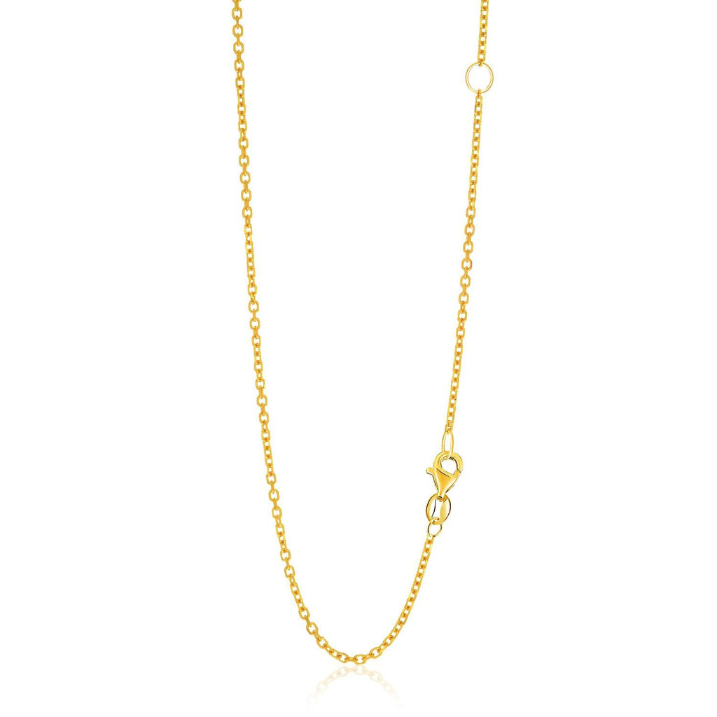 1.5mm 14K Yellow Gold Adjustable Cable Chain