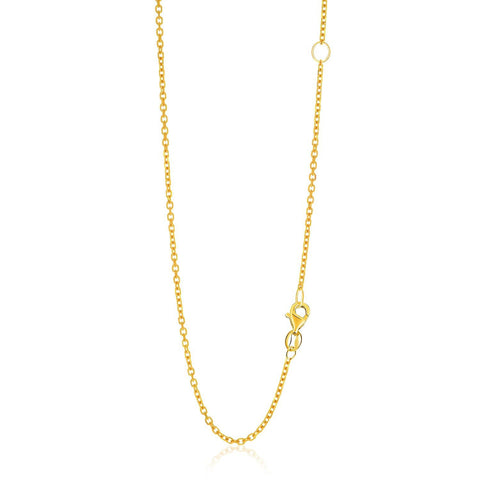 1.5mm 14K Yellow Gold Adjustable Cable Chain