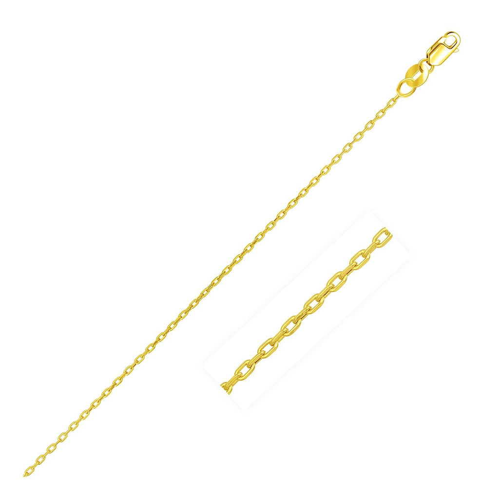 1.7mm 14K Yellow Gold Oval Cable Chain