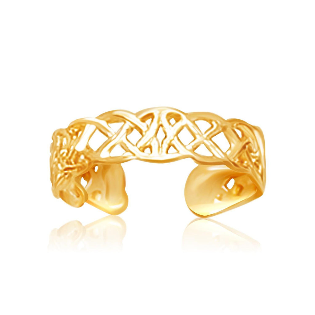 14K Yellow Gold Toe Ring in a Celtic Knot Style