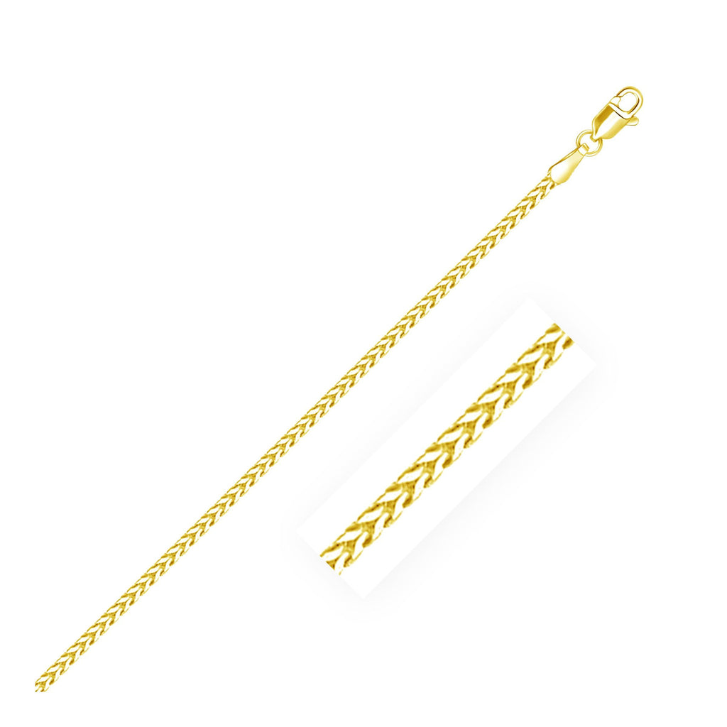 1.8mm 14K Yellow Gold Franco Chain