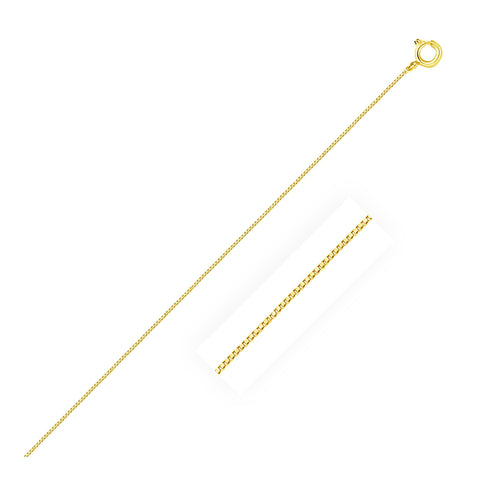 0.45mm 10K Yellow Gold Classic Box Chain