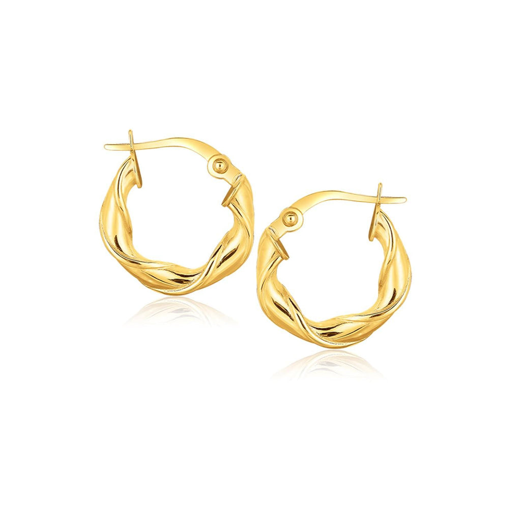 14K Yellow Gold Hoop Earrings (5-8 inch)