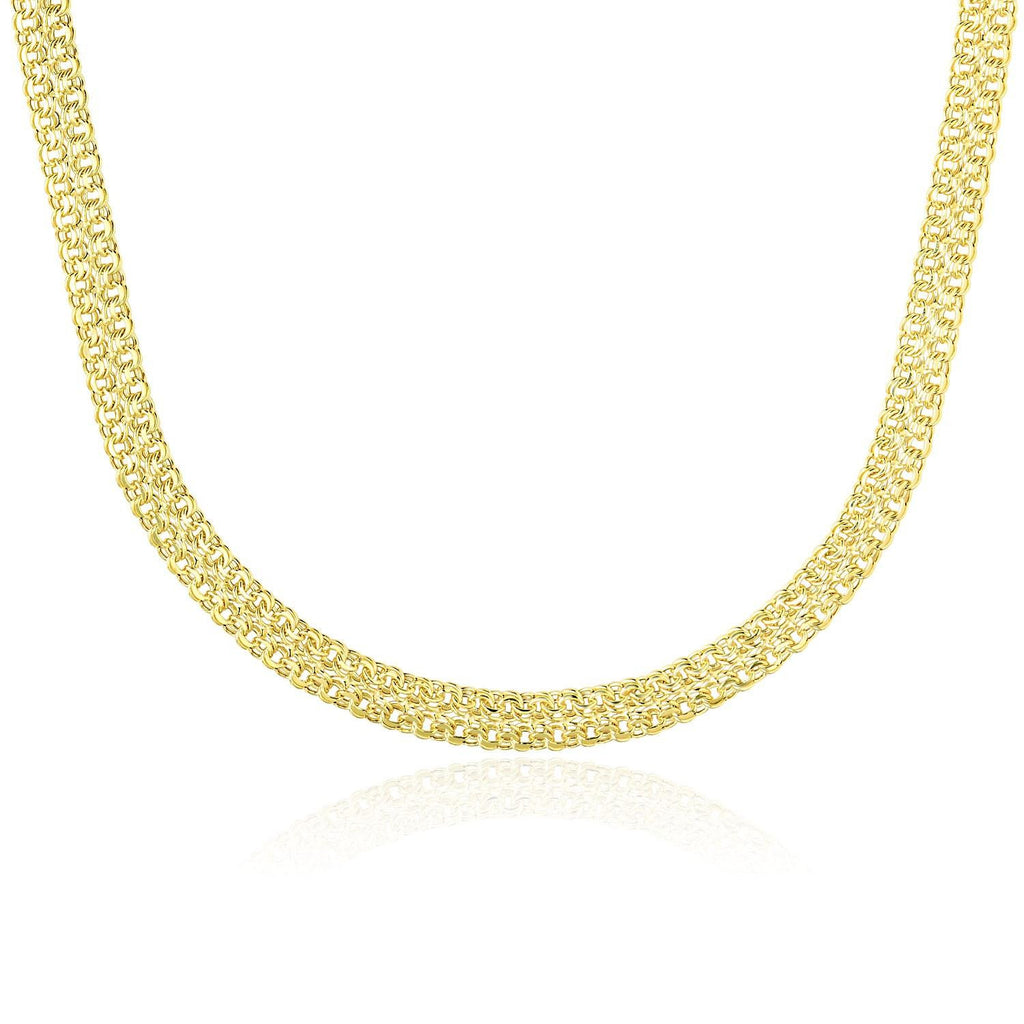 14K Yellow Gold Garibaldi Double Row Necklace