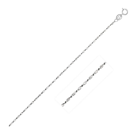 0.8mm 14K White Gold Lumina Pendant Chain