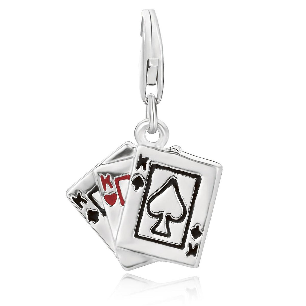 Sterling Silver Playing Cards Charm