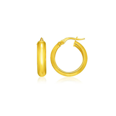 14K Yellow Gold Hoop Style Earrings