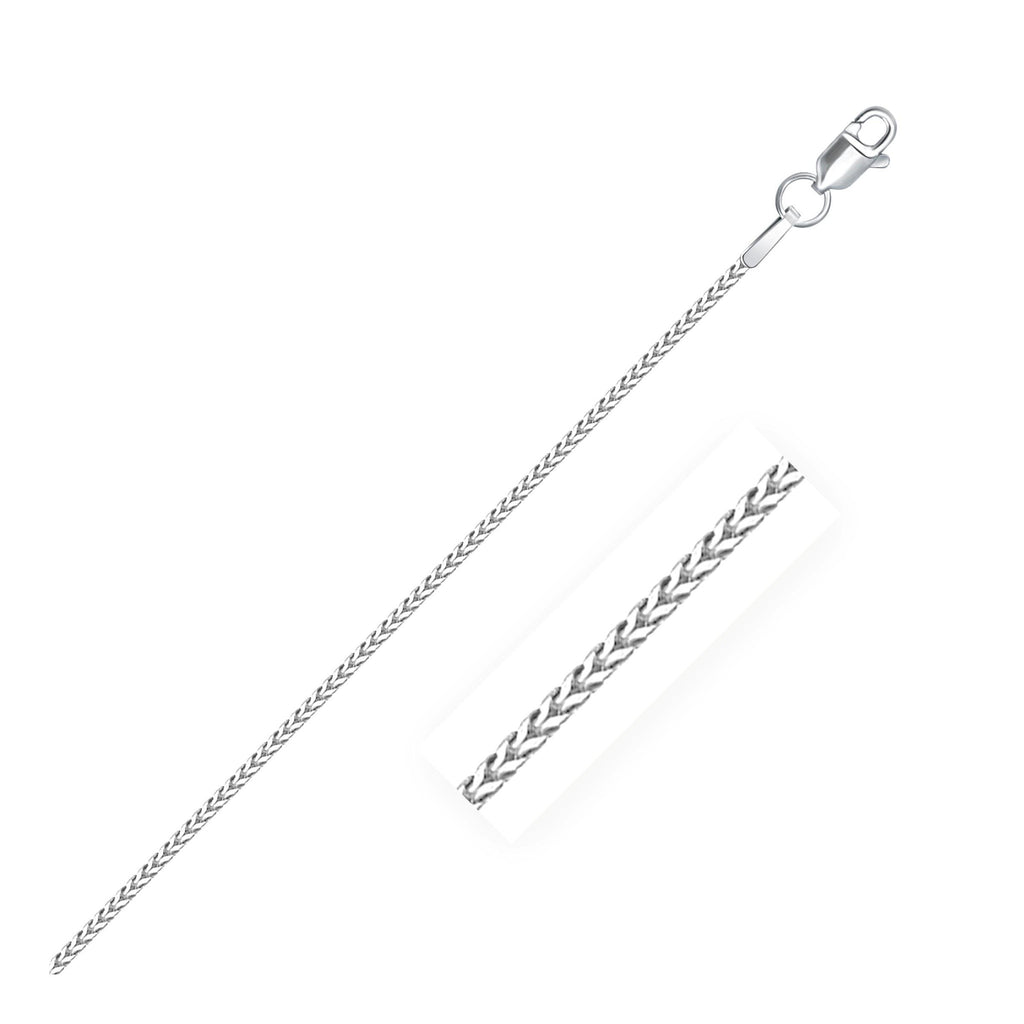 0.9mm 14K White Gold Franco Chain